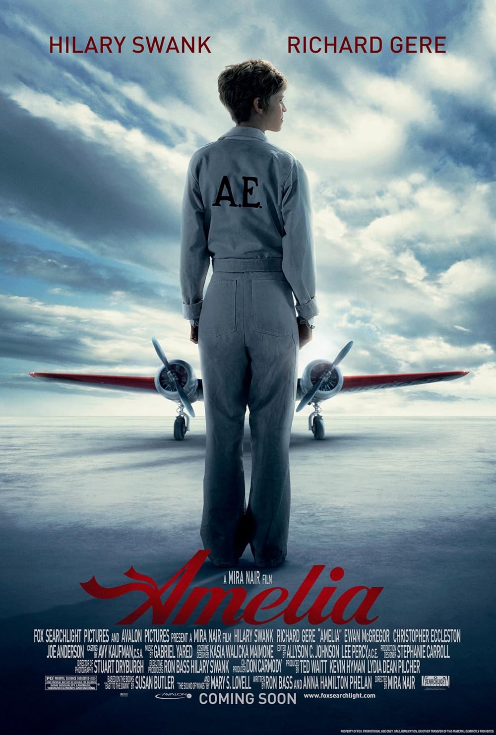 Amelia movie poster located on MR. X website.