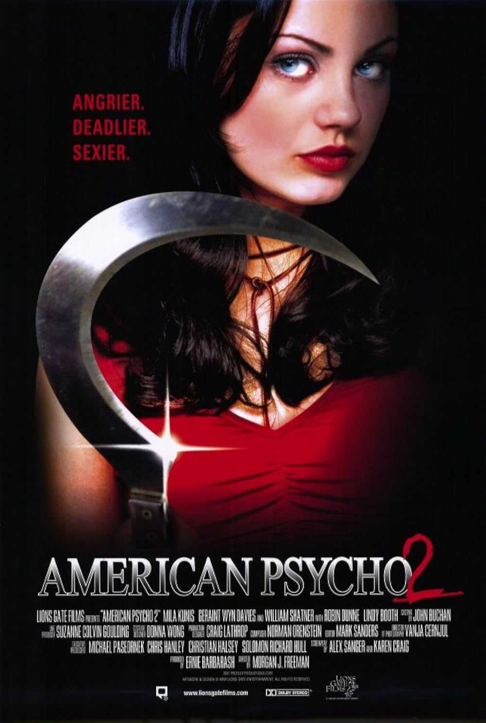 American Psycho II: All American Girl movie poster located on MR. X website.