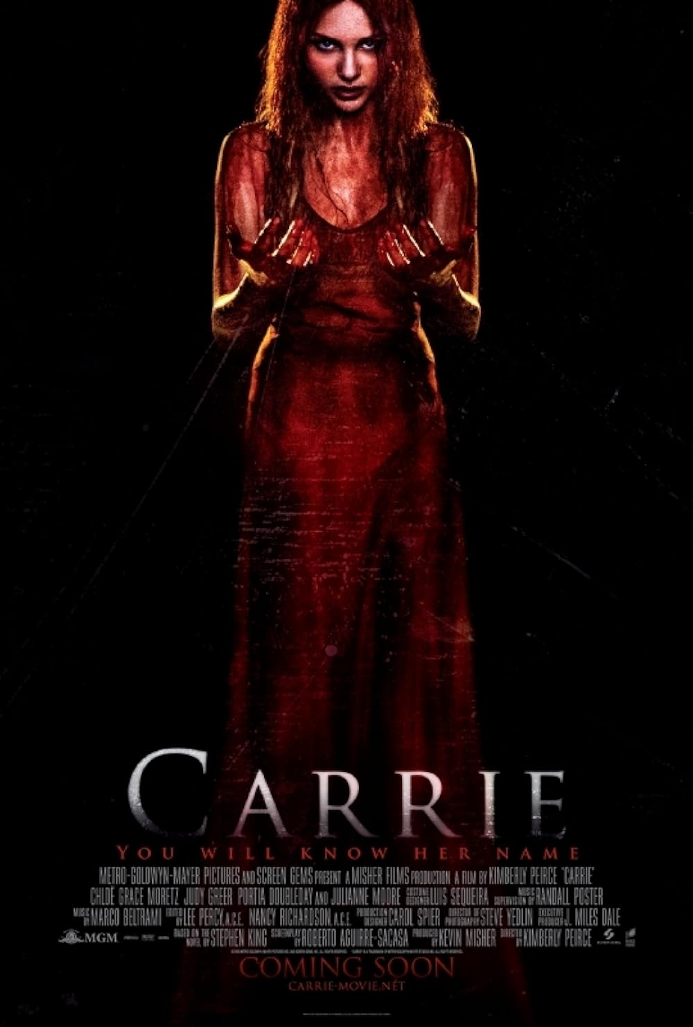 Carrie movie poster located on MR. X website.