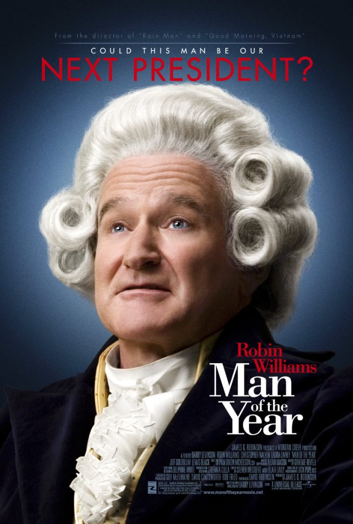 Man of the Year movie poster located on MR. X website.