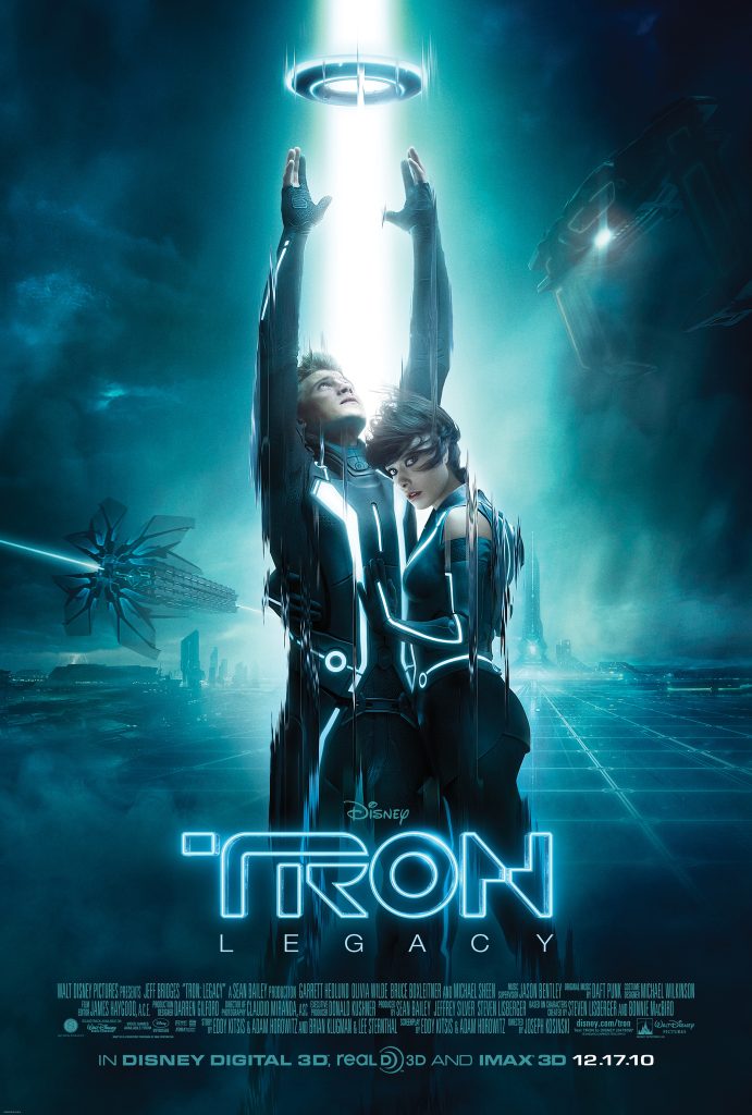 Tron: Legacy movie poster located on MR. X website.